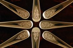 Hand engraved spoon set